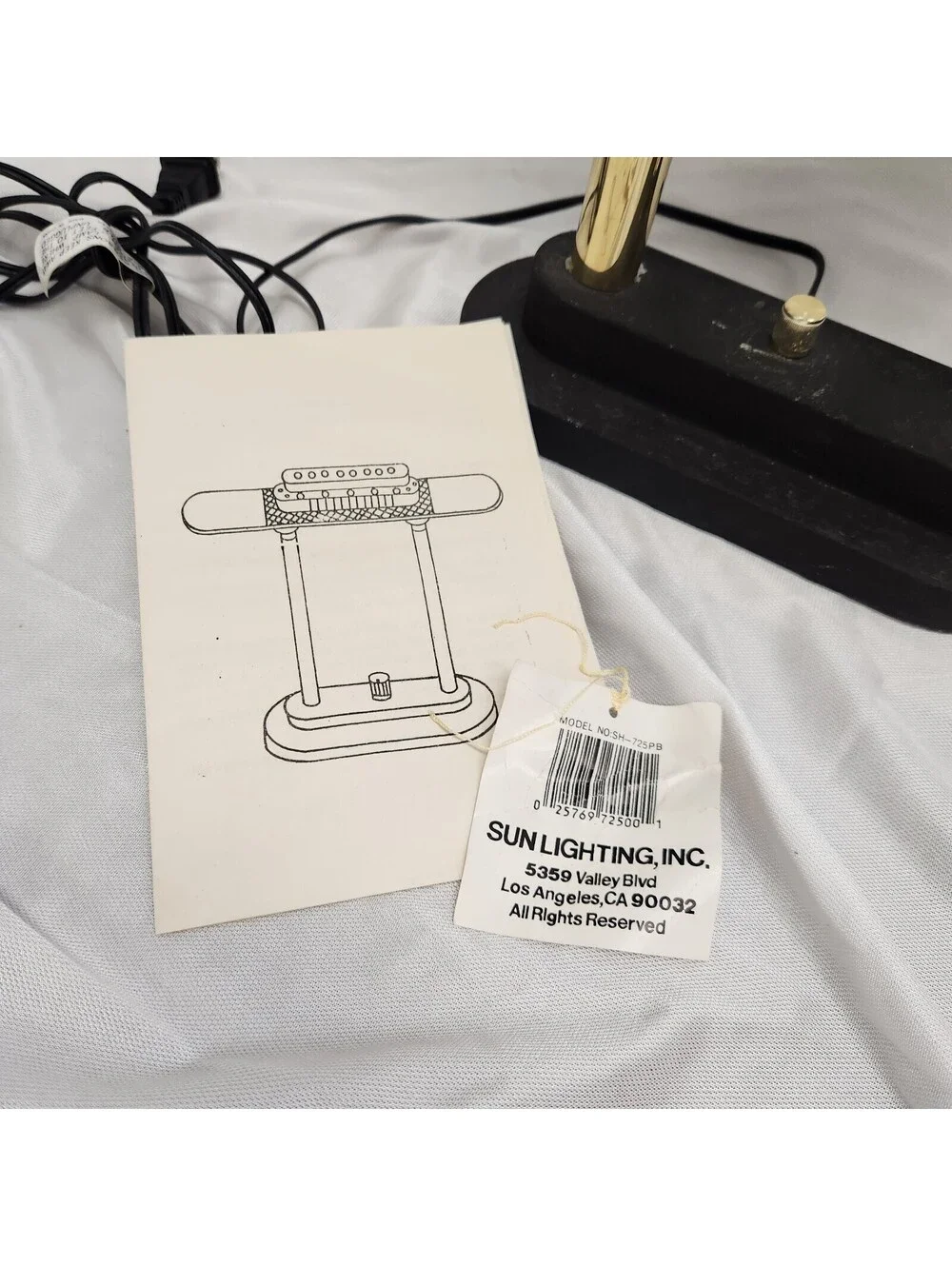 Brighter By Design Sun Lighting SH-725PB  Halogen Bankers Lamp NIB